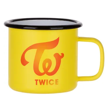 Twice, Metallic enamel MATT Yellow cup 360ml