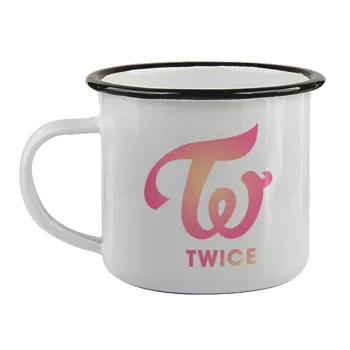 Twice, Κούπα εμαγιέ με μαύρο χείλος 360ml