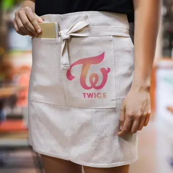 Twice, Ποδιά Μέσης με διπλή τσέπη Barista/Bartender, Beige