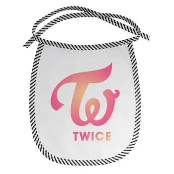 Twice, Σαλιάρα μωρού αλέκιαστη με κορδόνι Μαύρη