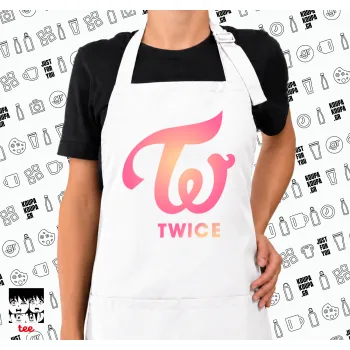 Twice, Ποδιά μακριά Σεφ ολόσωμη με τσέπες white (ΕΝΗΛΙΚΩΝ)