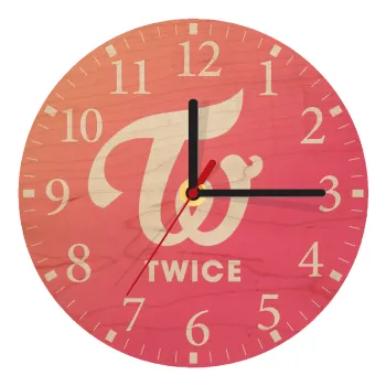 Twice, Ρολόι τοίχου ξύλινο plywood (20cm)