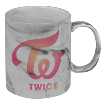 Twice, Mug ceramic marble style, 330ml
