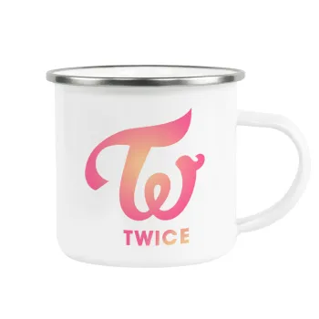 Twice, Κούπα Μεταλλική εμαγιέ λευκη 360ml