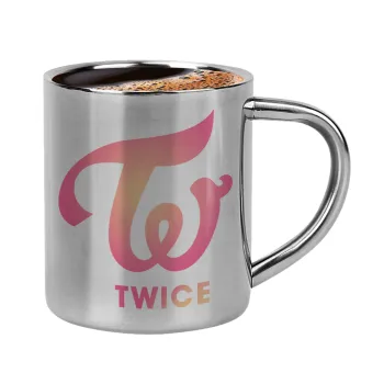 Twice, Double-wall metal cup for espresso (220ml)