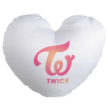 Twice, Μαξιλάρι καναπέ καρδιά 40x40cm περιέχεται το  γέμισμα