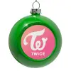 Green Christmas tree ornament bauble 8cm