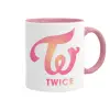 Mug colored pink, ceramic, 330ml