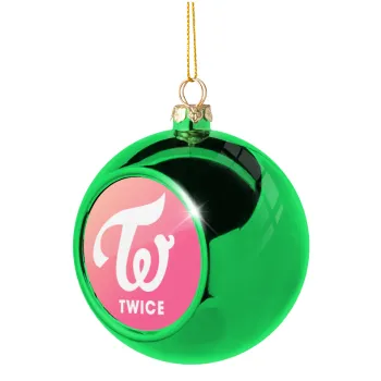 Twice, Green Christmas tree ornament ball 8cm