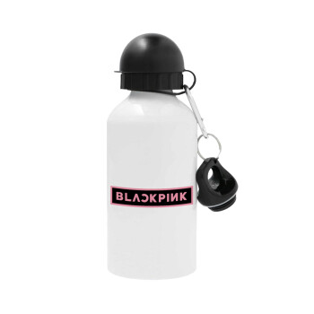 BLACKPINK, Μεταλλικό παγούρι νερού, Λευκό, αλουμινίου 500ml