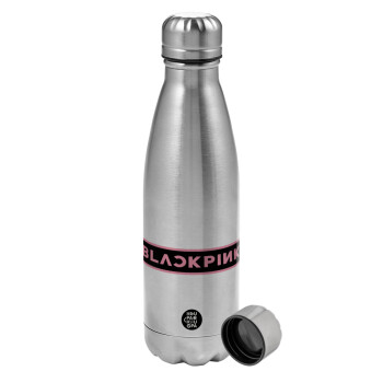 BLACKPINK, Metallic water bottle, stainless steel, 750ml