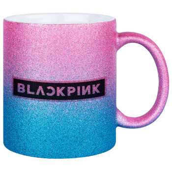 BLACKPINK, Κούπα Χρυσή/Μπλε Glitter, κεραμική, 330ml