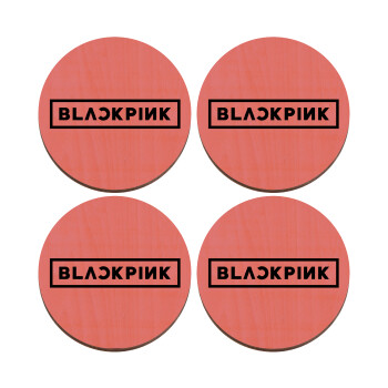 BLACKPINK, ΣΕΤ x4 Σουβέρ ξύλινα στρογγυλά plywood (9cm)