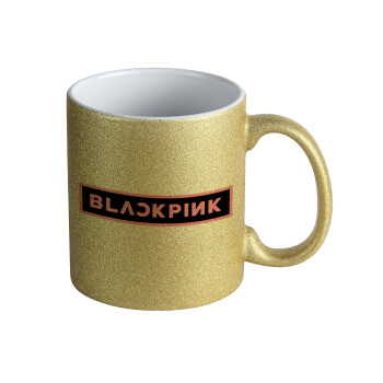 BLACKPINK, Κούπα Χρυσή Glitter που γυαλίζει, κεραμική, 330ml