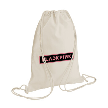 BLACKPINK, Τσάντα πλάτης πουγκί GYMBAG natural (28x40cm)