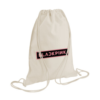 BLACKPINK, Backpack bag GYMBAG natural (28x40cm)