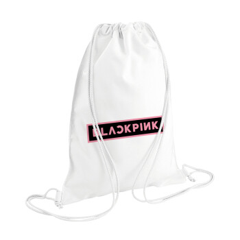 BLACKPINK, Backpack pouch GYMBAG white (28x40cm)