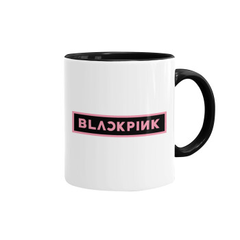 BLACKPINK, Κούπα χρωματιστή μαύρη, κεραμική, 330ml