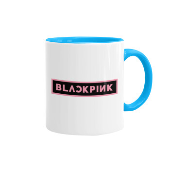 BLACKPINK, Mug colored light blue, ceramic, 330ml