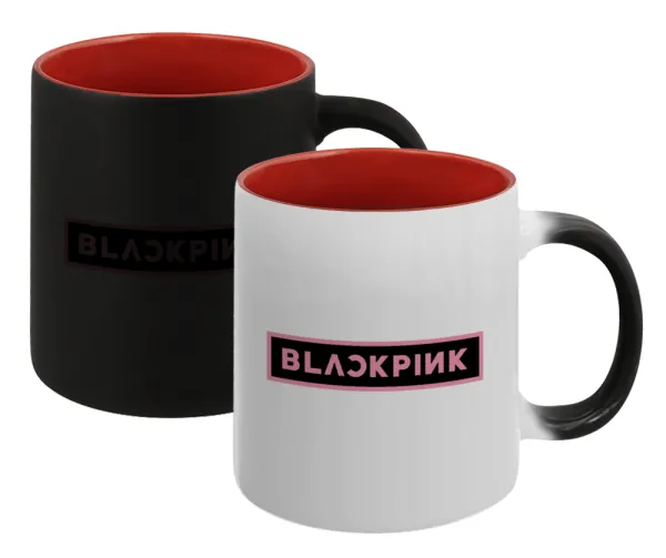 BLACKPINK — Magic mug with red interior, ceramic, 330ml, changes colour with hot drinks