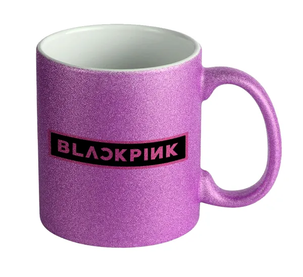 BLACKPINK — Κούπα Μωβ Glitter που γυαλίζει, κεραμική, 330ml