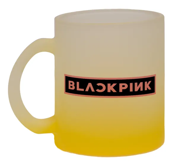 BLACKPINK — Κούπα γυάλινη δίχρωμη με βάση το κίτρινο ματ, 330ml
