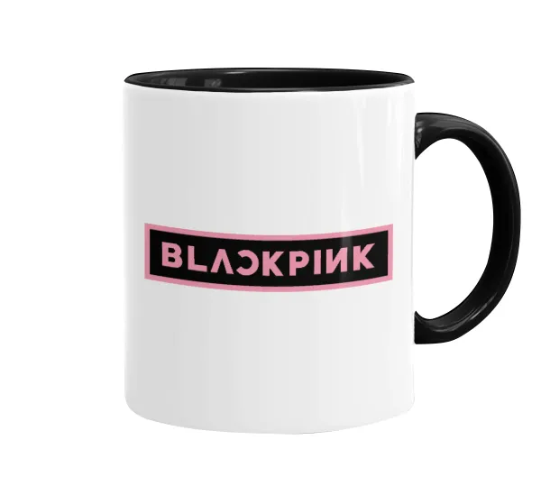 BLACKPINK — Κούπα χρωματιστή μαύρη, κεραμική, 330ml