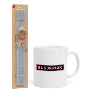 BLACKPINK, Πασχαλινή Λαμπάδα με Κούπα κεραμική (330ml) & κερί αρωματικό πλακέ (30cm) (ΓΚΡΙ)