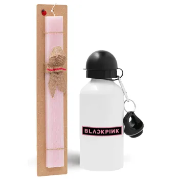 BLACKPINK, Easter Set, metallic aluminum bottle (500ml) & aromatic flat Easter candle (30cm) (PINK)