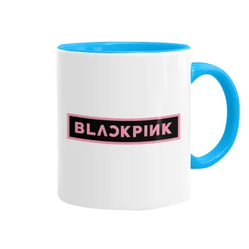 BLACKPINK, Κούπα χρωματιστή γαλάζια, κεραμική, 330ml