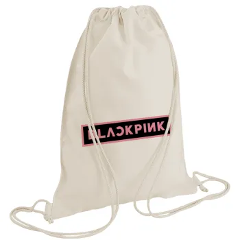 BLACKPINK, Τσάντα πλάτης πουγκί GYMBAG natural (28x40cm)
