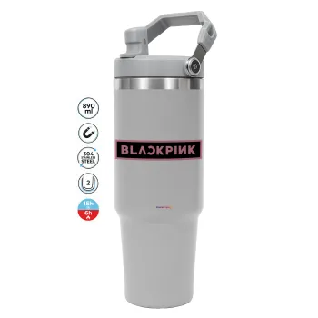 BLACKPINK, GREY color, 890ml (30oz) stainless Steel Tumbler with Handle