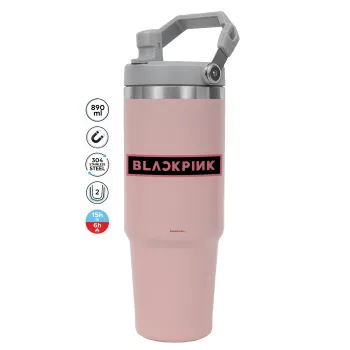 BLACKPINK, Pink color, 890ml (30oz) stainless Steel Tumbler with Handle