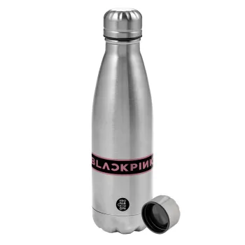 BLACKPINK, Metallic water bottle, stainless steel, 750ml