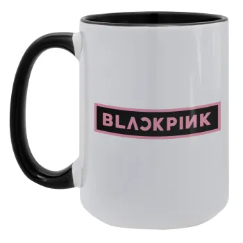 BLACKPINK, Κούπα Mega 15oz, κεραμική Μαύρη, 450ml