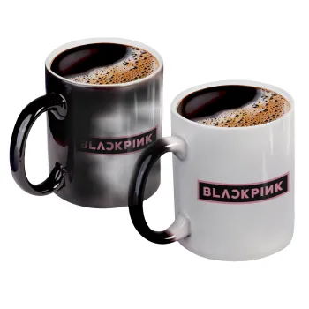 BLACKPINK, Color changing magic Mug, ceramic, 330ml when adding hot liquid inside, the black colour desappears (1 pcs)