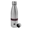 Metallic water bottle, stainless steel, 750ml