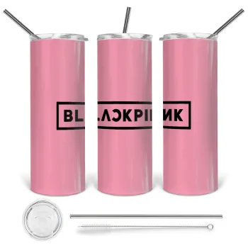 BLACKPINK, Tumbler stainless steel 600ml, with metal straw & cleaning brush