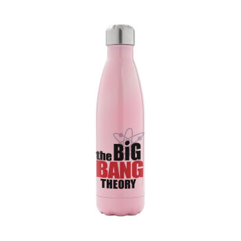 The Big Bang Theory, Metal mug thermos Pink Iridiscent (Stainless steel), double wall, 500ml