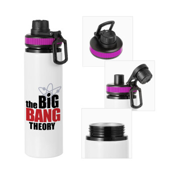 The Big Bang Theory, Metallic water bottle with safety lid, 850ml aluminum