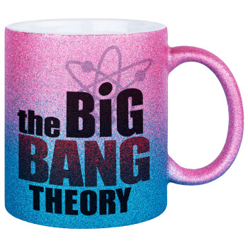 The Big Bang Theory, Κούπα Χρυσή/Μπλε Glitter, κεραμική, 330ml