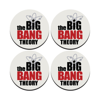 The Big Bang Theory, ΣΕΤ 4 Σουβέρ ξύλινα στρογγυλά (9cm)