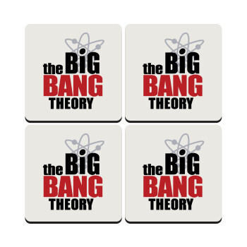 The Big Bang Theory, ΣΕΤ 4 Σουβέρ ξύλινα τετράγωνα (9cm)