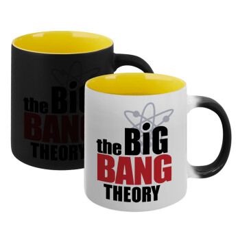 The Big Bang Theory, Κούπα Μαγική εσωτερικό κίτρινη, κεραμική 330ml που αλλάζει χρώμα με το ζεστό ρόφημα (1 τεμάχιο)