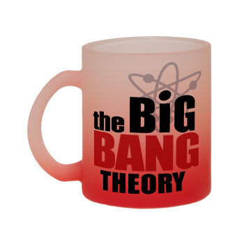 The Big Bang Theory, Κούπα γυάλινη δίχρωμη με βάση το κόκκινο ματ, 330ml