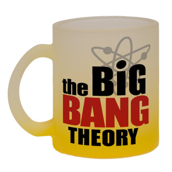 The Big Bang Theory, Κούπα γυάλινη δίχρωμη με βάση το κίτρινο ματ, 330ml