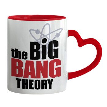 The Big Bang Theory, Κούπα καρδιά χερούλι κόκκινη, κεραμική, 330ml