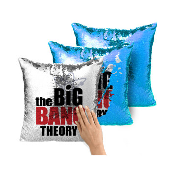 The Big Bang Theory, Μαξιλάρι καναπέ Μαγικό Μπλε με πούλιες 40x40cm περιέχεται το γέμισμα