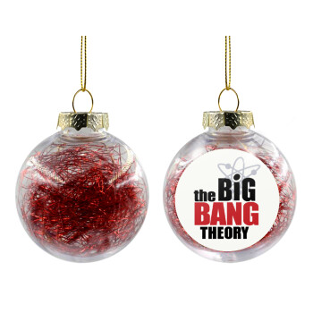 The Big Bang Theory, Χριστουγεννιάτικη μπάλα δένδρου διάφανη με κόκκινο γέμισμα 8cm