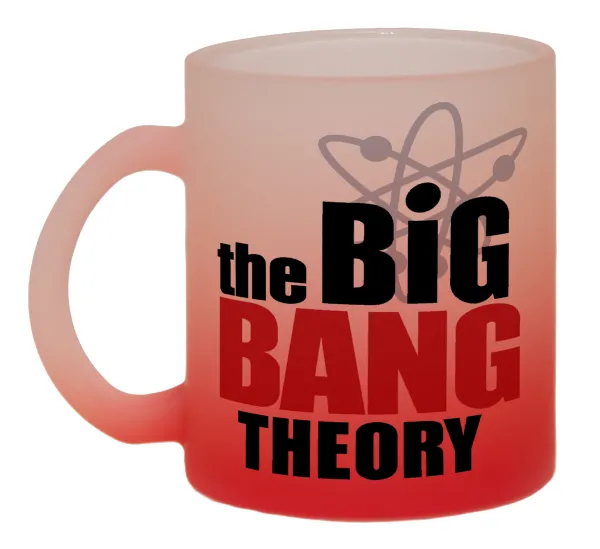 The Big Bang Theory — Κούπα γυάλινη δίχρωμη με βάση το κόκκινο ματ, 330ml